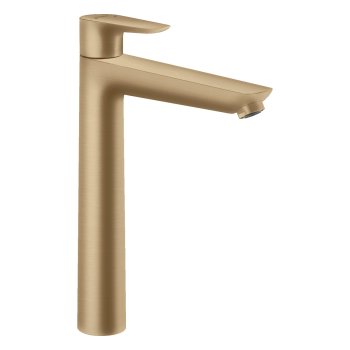 Смеситель для раковины Hansgrohe Talis E, высокий излив, с донным клапаном pop-up, шлифованная бронза